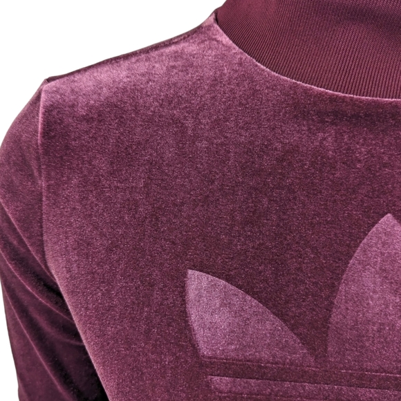 Adidas Originals Velvet Vibes Short Dress NEW Womens XS Purple Active Stretch - Picture 4 of 12